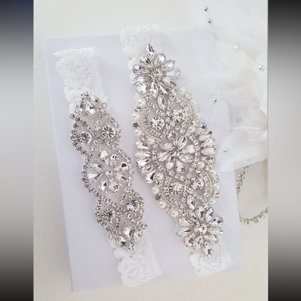 Elegant Silver and White Bridal Headband